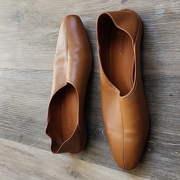Vince Brown Leather women's Flats - Picture 3 of 11